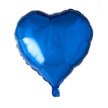 Folienballon Herz Blau 45cm